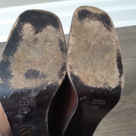 Gucci women's brown heel shoes. Square toe. size 8 Y2K - Picture 8 of 10